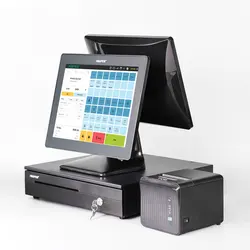 Wholesale 15 Inch Pos Ternimal Dual Display Retail Cash Register Pos Machines Touch Screen All In One Pos System for Store