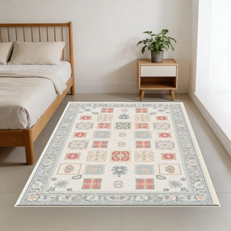 Charming Folk Style Rug Ideal For Vintage Decor Fans Color Lovers And Cozy Traditional Home Decoration Enthusiasts