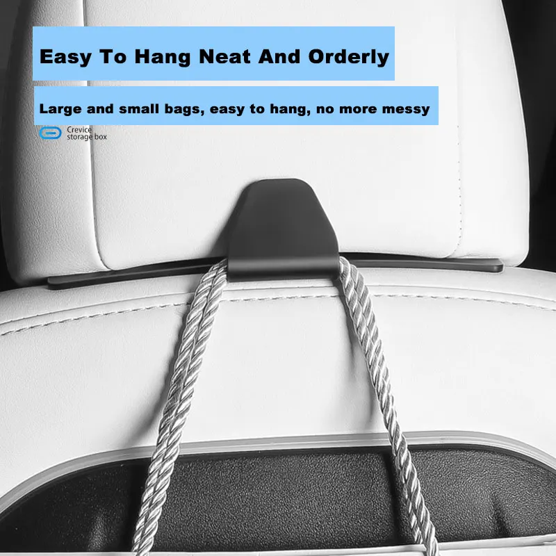 

Car Seat Headrest Hook For Tesla Model 3 Y Strong Bearing Capacity Auto Fastener Clip Hidden Car Back Seat Organizer Holder