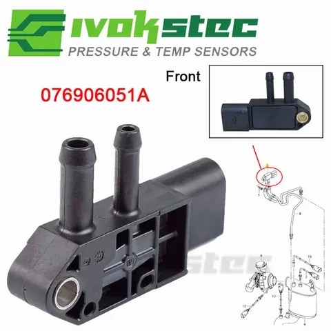 Датчик дифференциального давления выхлопных газов DPF 076906051A для VW Volkswagen Golf Mk5 Mk6 Passat B6 CC Audi A3 A4 2.0 16V 0281002711