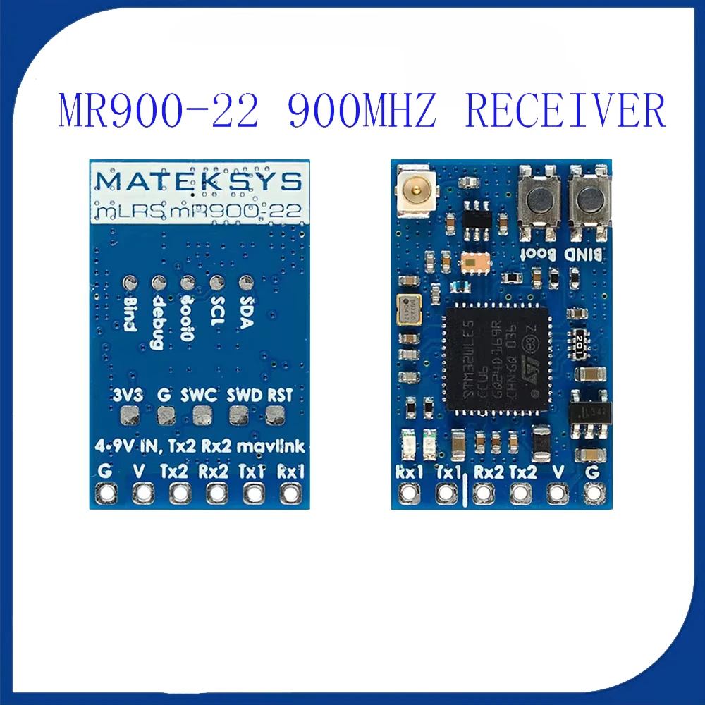 MATEK MR900-22 RX MLRS MAVLINK 900MHZ RECEIVER 900MHz LoRa / 22 dBm RF Power For long range RC Drone Parts