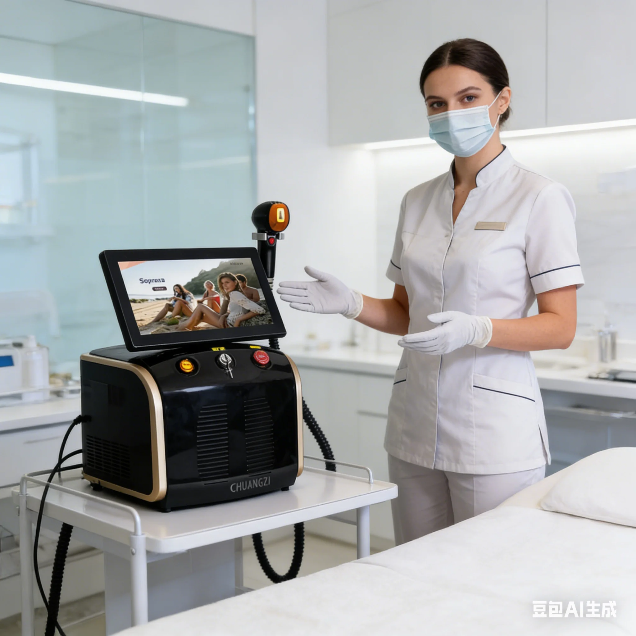 

Professional 808nm Diode Laser Hair Removal Machine Permanent Painless Hair Remover Underarm Bikini Body Face SPA Use Depilator