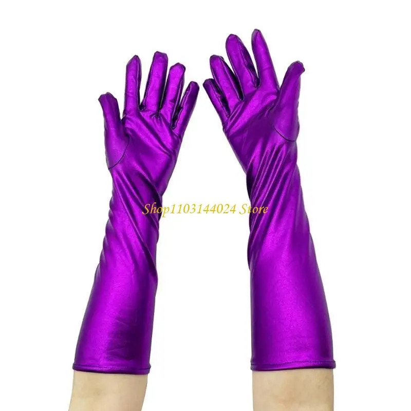 N5KE قفازات معدنية مثيرة قفازات سباندكس للأوبرا للنساء والفتيات هدية