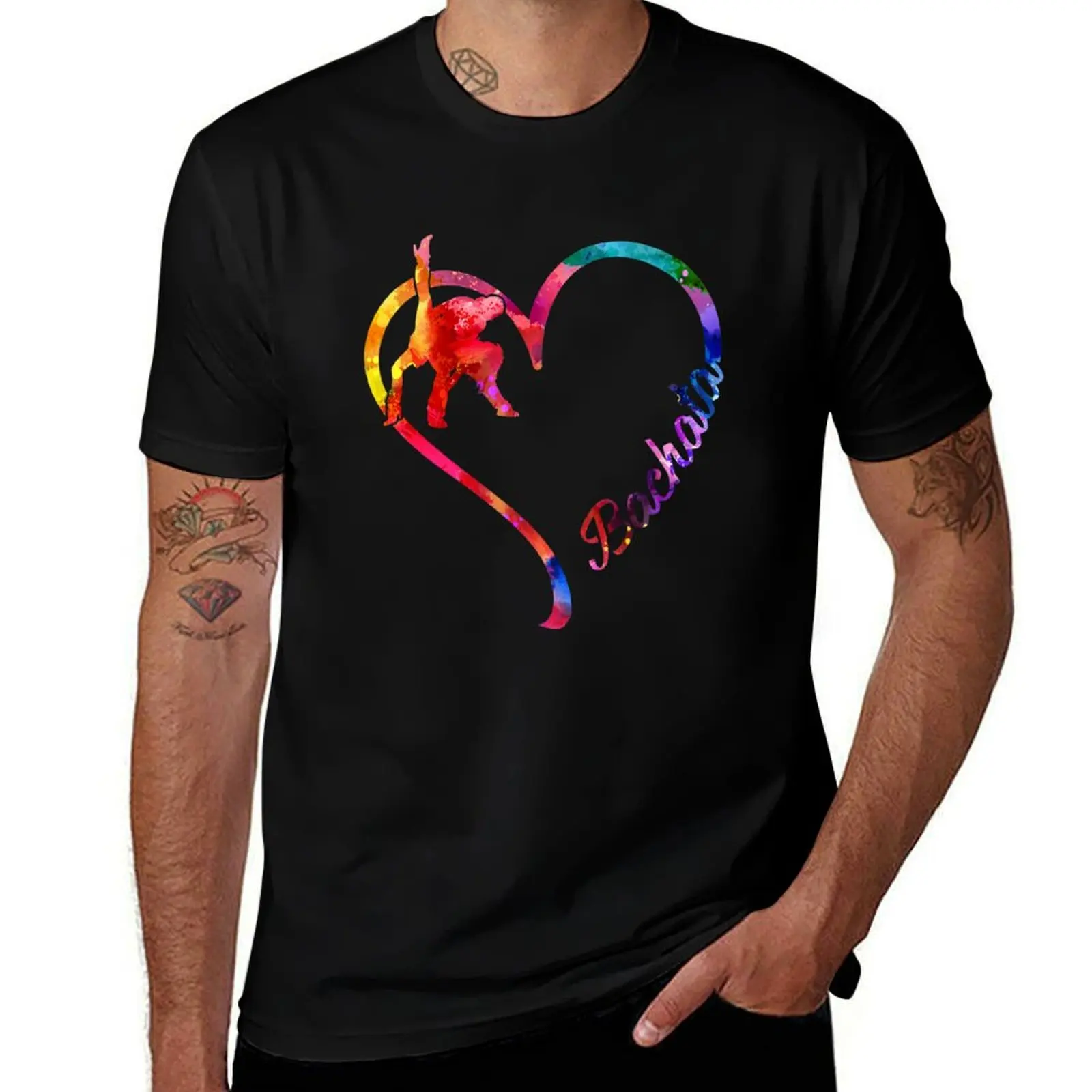 Camiseta Bachata Heart, camiseta básica de algodón transpirable
