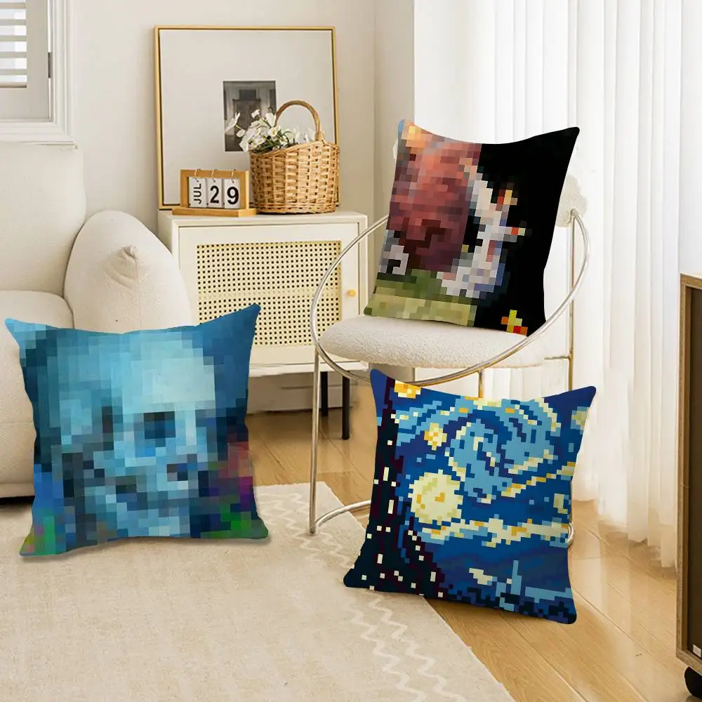 

Classic Pixel Game M-MC Pillow Cushion Cover Pillowcase Living Room Sofa Home Decor Customized
