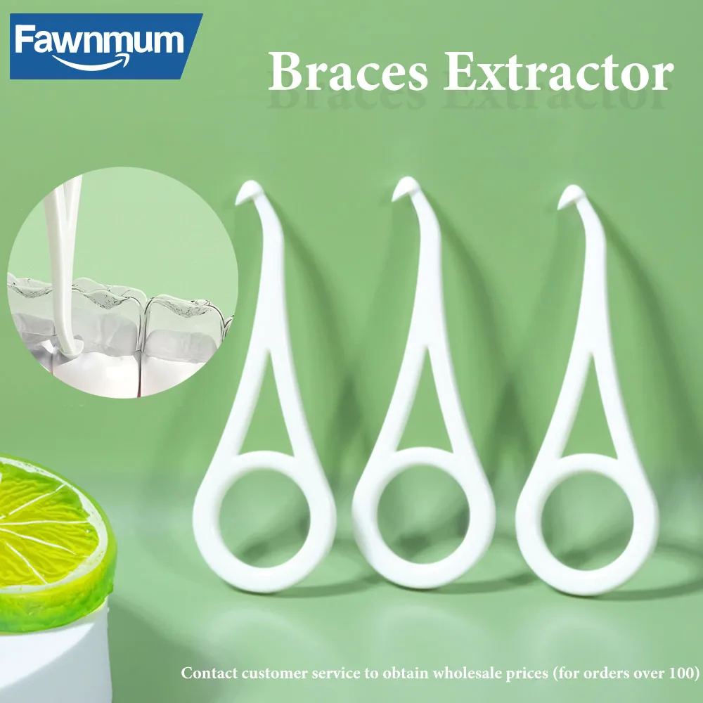 Fawnmum Invisible Braces Extractor Ergonomical Orthodontic Aligner Remover Plastic Tooth Hook Orthodontic Supplies Wholesale