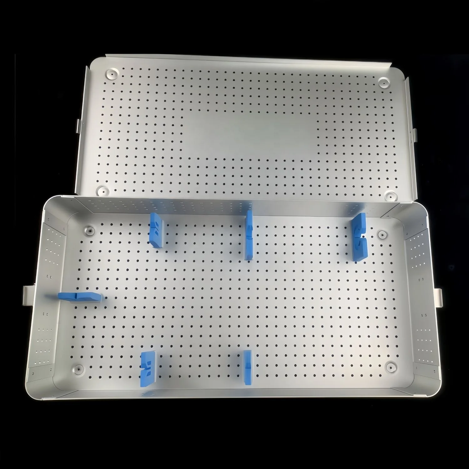 Manual Autoclave Container Tray Aluminum Alloy for Ureter Fiberscope Box