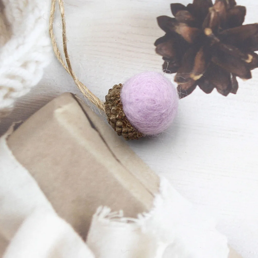 

25pcs Pine Cone Decor Wool Felt Craft Xmas nament Wreath Accessory Lovely Pendant DIY Table Decoration Artificial Lightweight