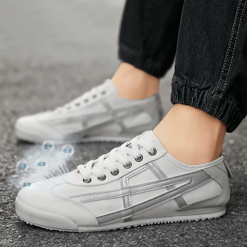 Autumn 2025 Men's White Chunky Sneakers - Breathable Minimalist Design, Student-Friendly & Instagram Popular