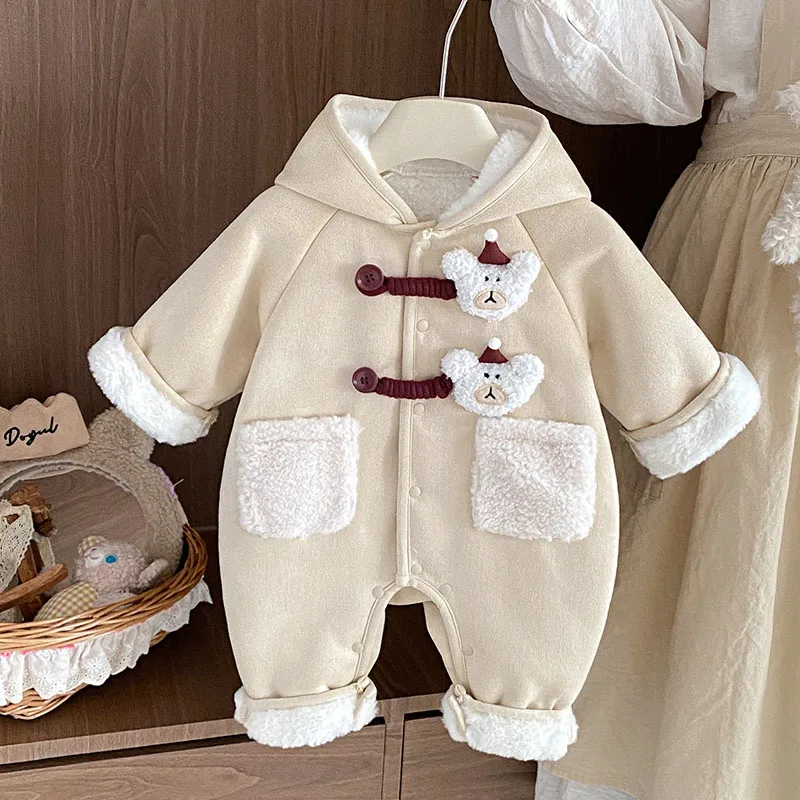 IYEAL طفل عيد الميلاد ملابس الشتاء الوليد الفتيان والفتيات الصوف بذلة البدر الذكرى رومبير السنة الجديدة بذلة