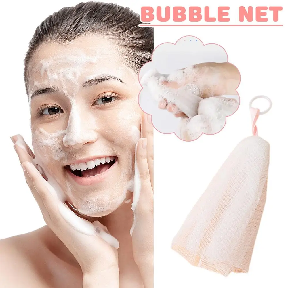Limpiador Manual de jabón, Red de espuma, malla de ducha, lavado de burbujas, herramienta de baño, limpieza del cuerpo de la ampolla, Q8s9, 1 unidad