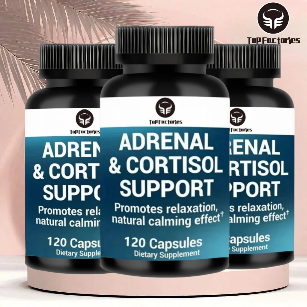 

Top Factories Natural Adrenal Cortisol Support Supplement for Stress Relief Mood Improvement and Relaxation