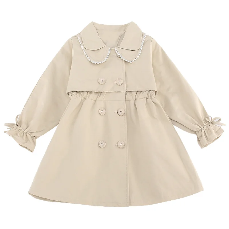 2026 NEW autumn winter Girls clothes Baby jacket pearl coat windbreaker Dresses teenager Kid Princess Christmas 4 10 11 12 year