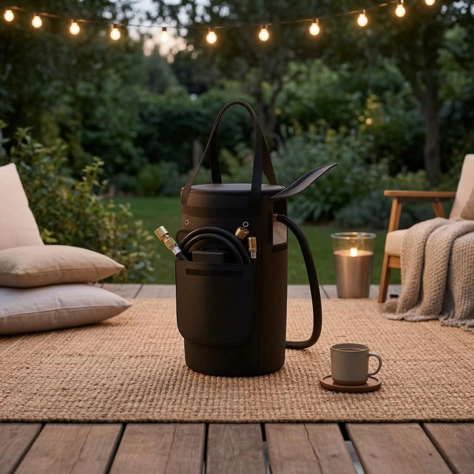Structured Cylindrical Propane Tank Carrier Protection Fiable Gas Canister Case with Top Cover for Organized Gear Storage