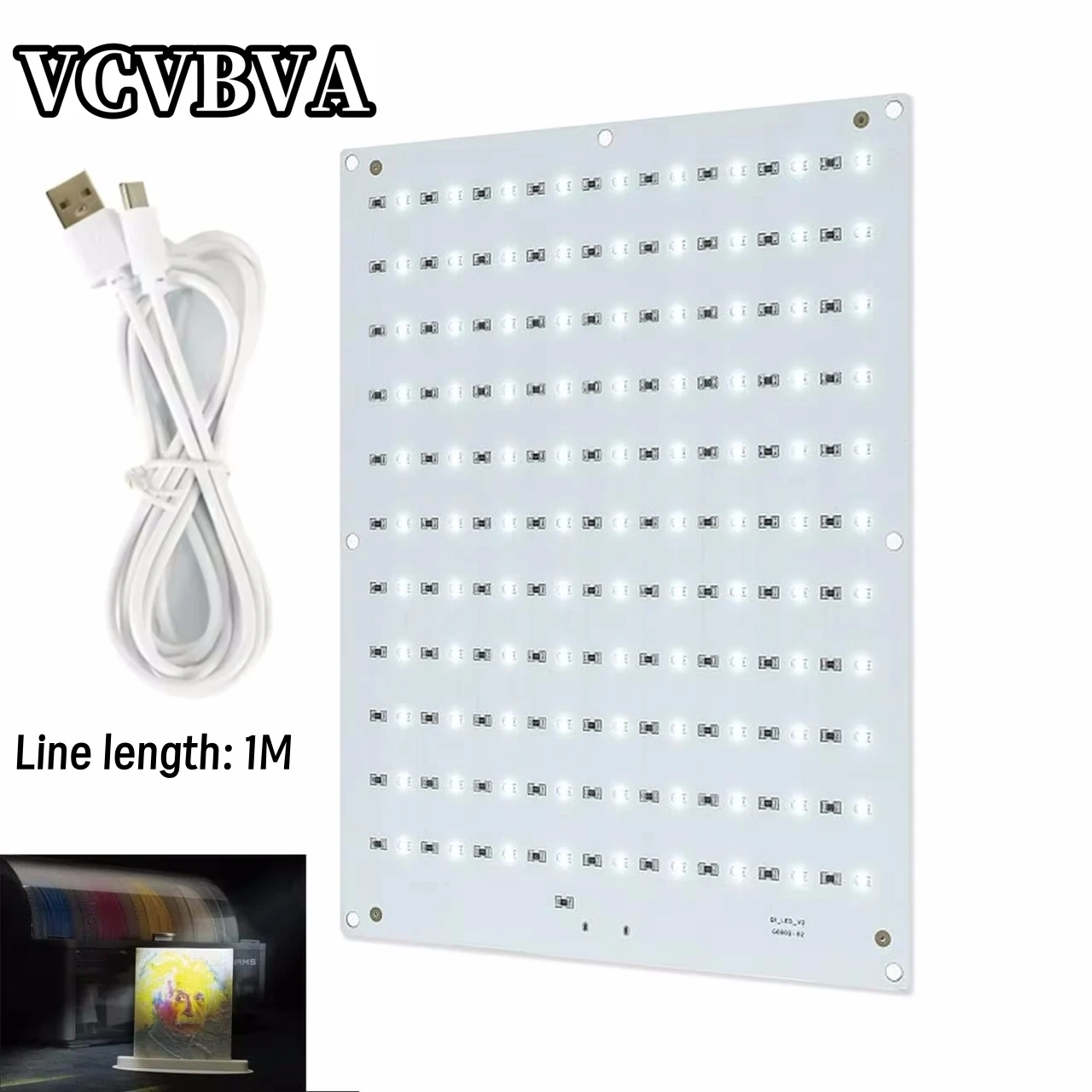 CMYK Lithophane LED Backlight Board Kit For Bambulab A1/A1 Mini/P1P/P1S/X1C 3D Printer for 3D Printed Photo Model Light Board