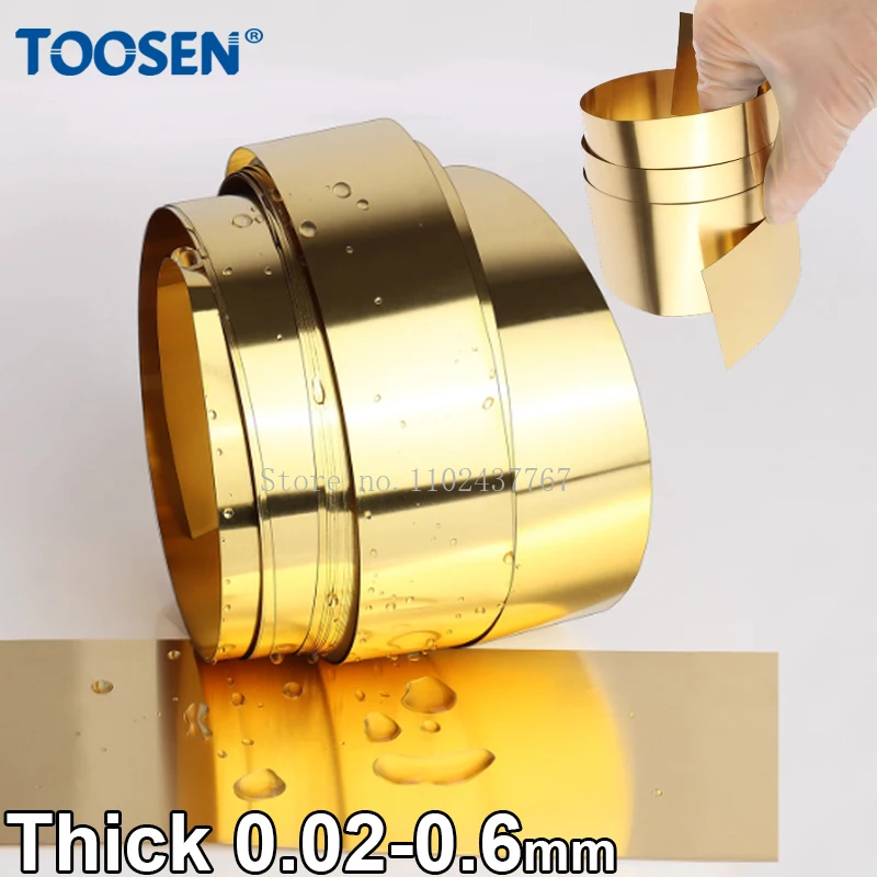 

H62 Brass Strip Brass Skin Brass Metal Thin Sheet Foil Plate Thick 0.02-0.6mm