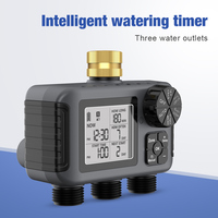 3-Outlet Garden Water Timer Programmable Automatic Irrigation System with Rain Delay Manual Auto Mode Lawn Sprinkler Controller
