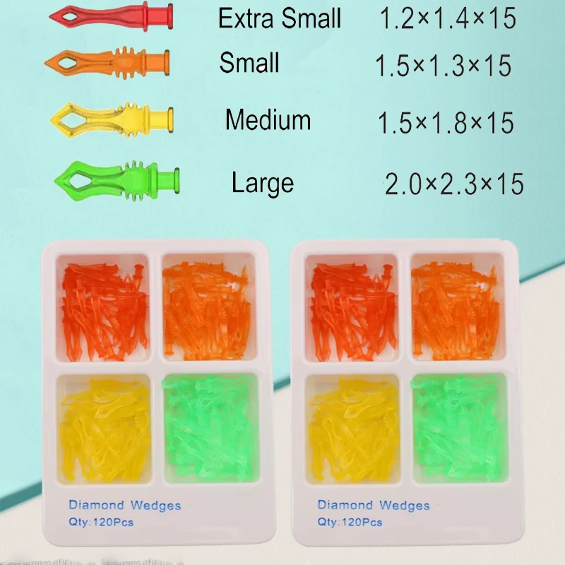 

240 шт. пластиковых зубных клиньев для межзубных промежутков, одноразовый инструмент для реставрации композитных материалов в стоматологии