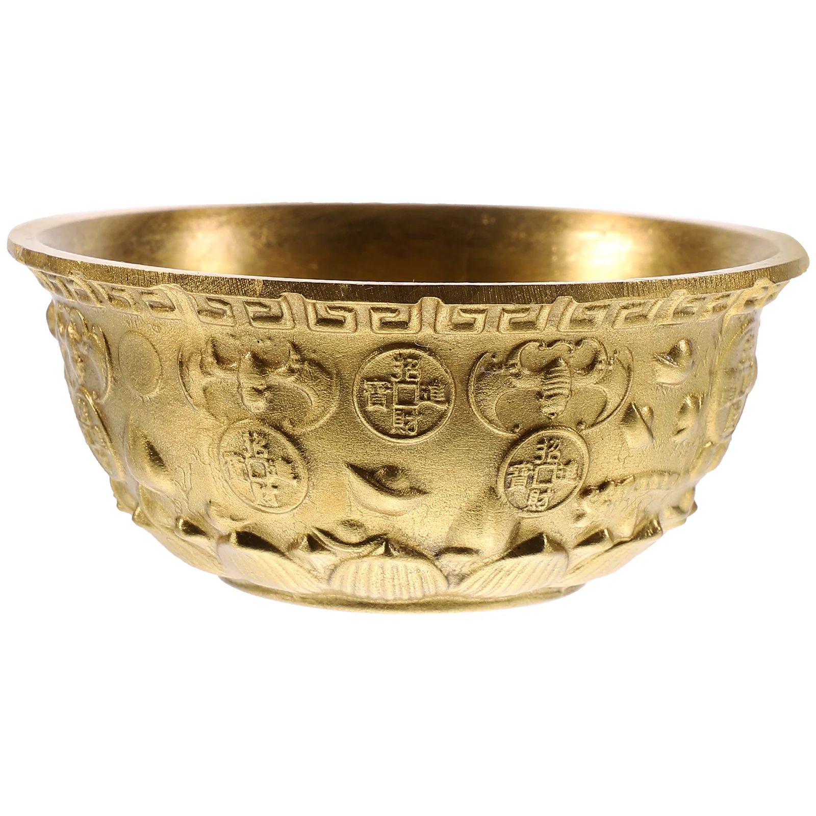 

1Pcs Brass Cornucopia Bowl Creative Embossed Treasure Ornament Desktop Decor Elegant Home Gift Spring Festival