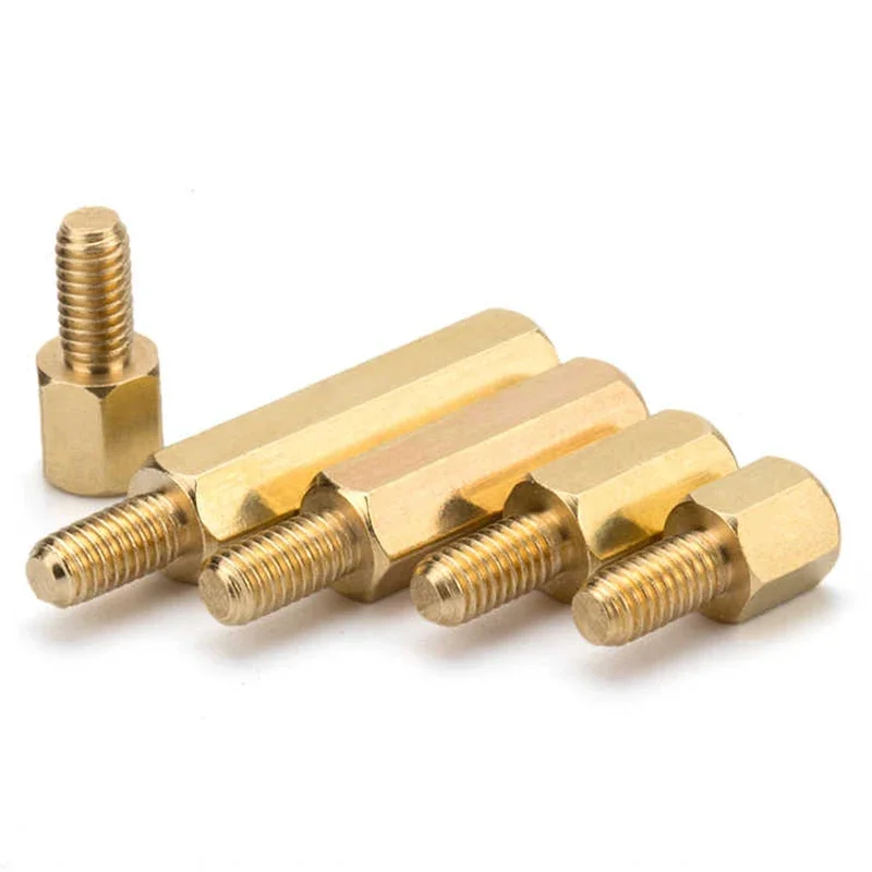 M2 M2.5 M3 M4 M5 M6 Brass Motherboard Standoff PCB Support Pillars Hexagon Threaded Board Stud Bracket Racks Spacers Screw Bolt