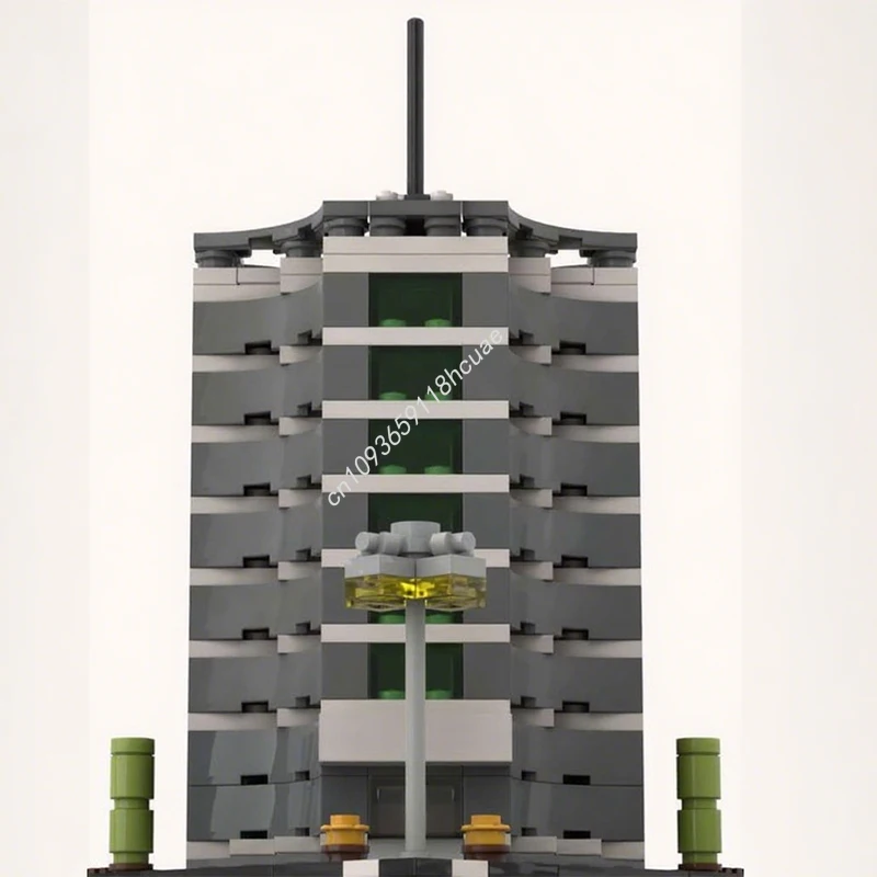 

419 шт. MOC модульное офисное здание 06, образовательная модель, сборка образовательных строительных блоков, Рождественский подарок, сюрприз