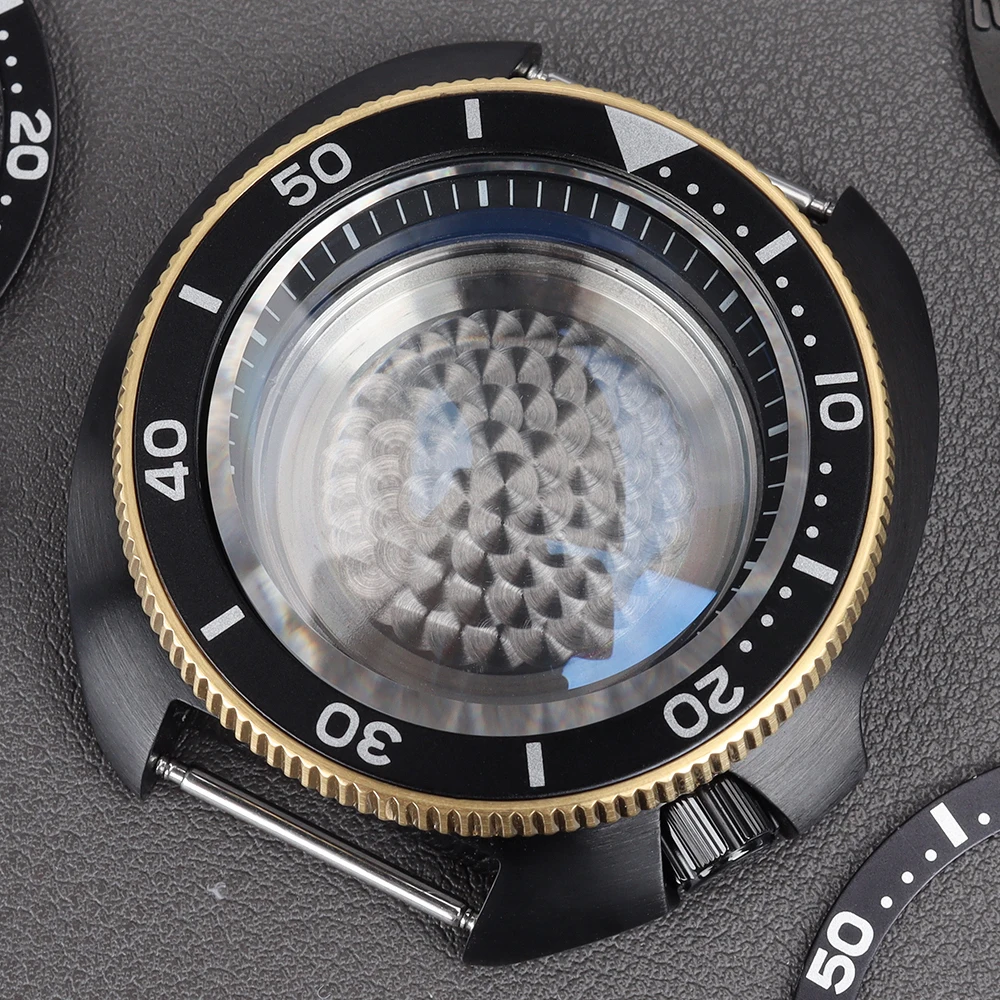 

44mm NH35 NH36 Watch Case Sapphire Crystal Glass for NH34 NH35 NH36 NH38 4R36 Movement SKX 6309 6105 Turtle Mod Watch Accessory