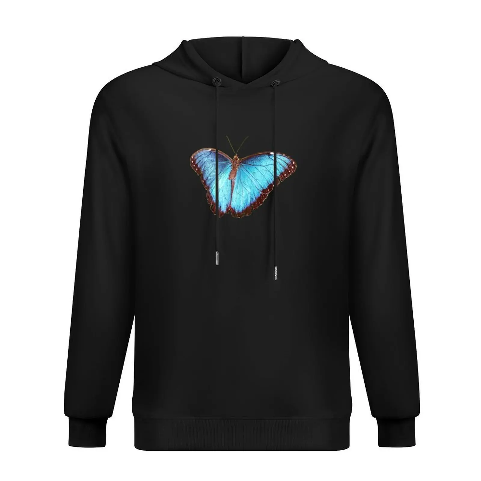 

Blue Morpho Butterfly Wings Spread Hoodie autumn jacket men autumn aesthetic clothing men's autumn clothes men's oversize hoodie