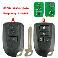 CN007327 Aftermarekt FCC BF1ER PN 89904-26020 314MHz 8A Chip Smart Key 3/4 Button for Toyota Hiace Regiusage 2013