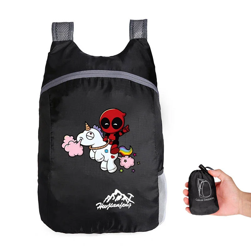 Spider-Man Dead-Pool Superhero Mochila, Outdoor Montanhismo Dobrável, Lazer Camping Sports Bag, Caminhada Mochilas, Novo, 2024