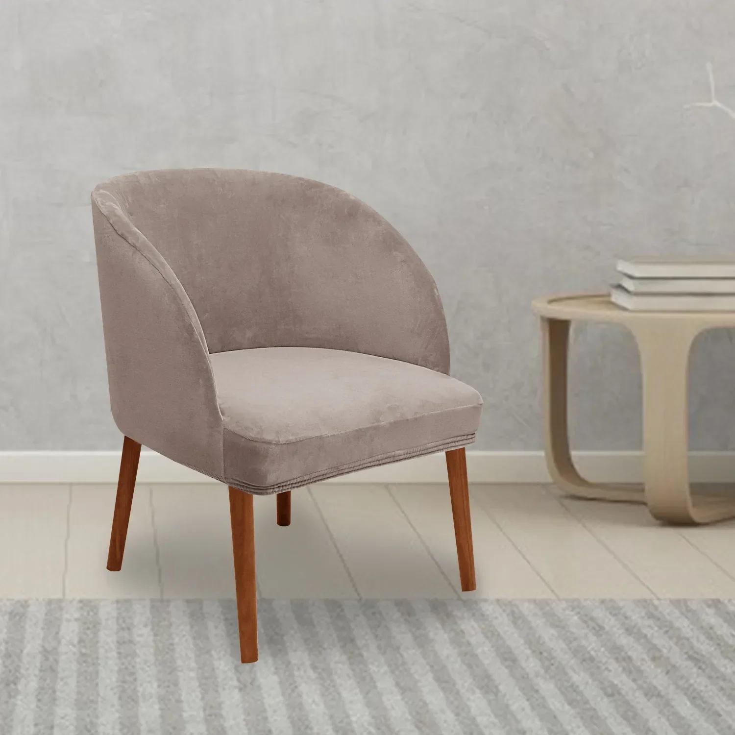 غطاء كرسي خلفي منحني مخملي قابل للتمدد مع قاعدة مرنة لغطاء كرسي الطعام الحديث لمنتصف القرن #4