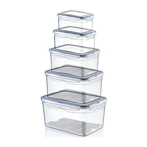 Hobby Life Plastic 5 Li Rectangle Sealed Storage Container (0,7 + 1,3 + 2,4 + 4,5 + 9Lt)