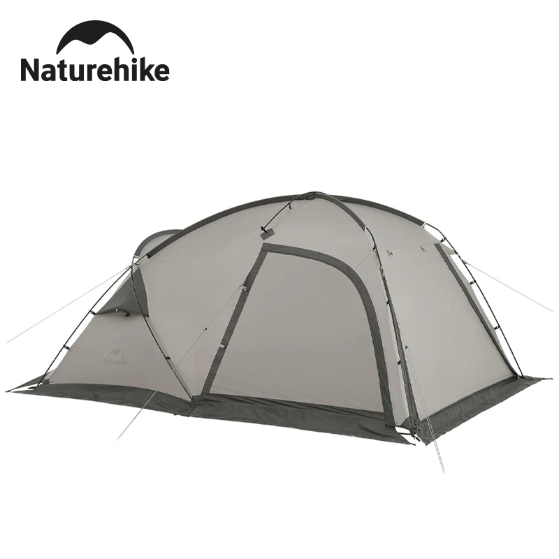 Naturehike Hot Tent mit Schornstein für 2 Personen mit Vordach, Familienzelt aus 30D Polyester, Doppelschicht-Bushcraft-Zelt für Outdoor-Wanderungen, 4-Jahreszeiten-Zelt