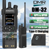 Baofeng DM-32 DMR Walkie Talkie Black 10W GPS APRS Wireless Frequency Copy Dual Mode Dual Time Slot Type-C Charger Update UV-32