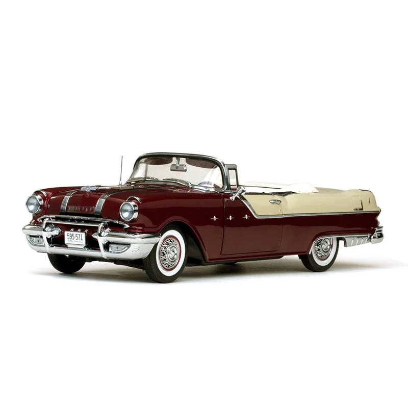 

1:18 Scale 1955 Pontiac Convertible Car Model Metal Diecast Alloy Toy Simulation Vehicle Collection Decoration Display Gifts