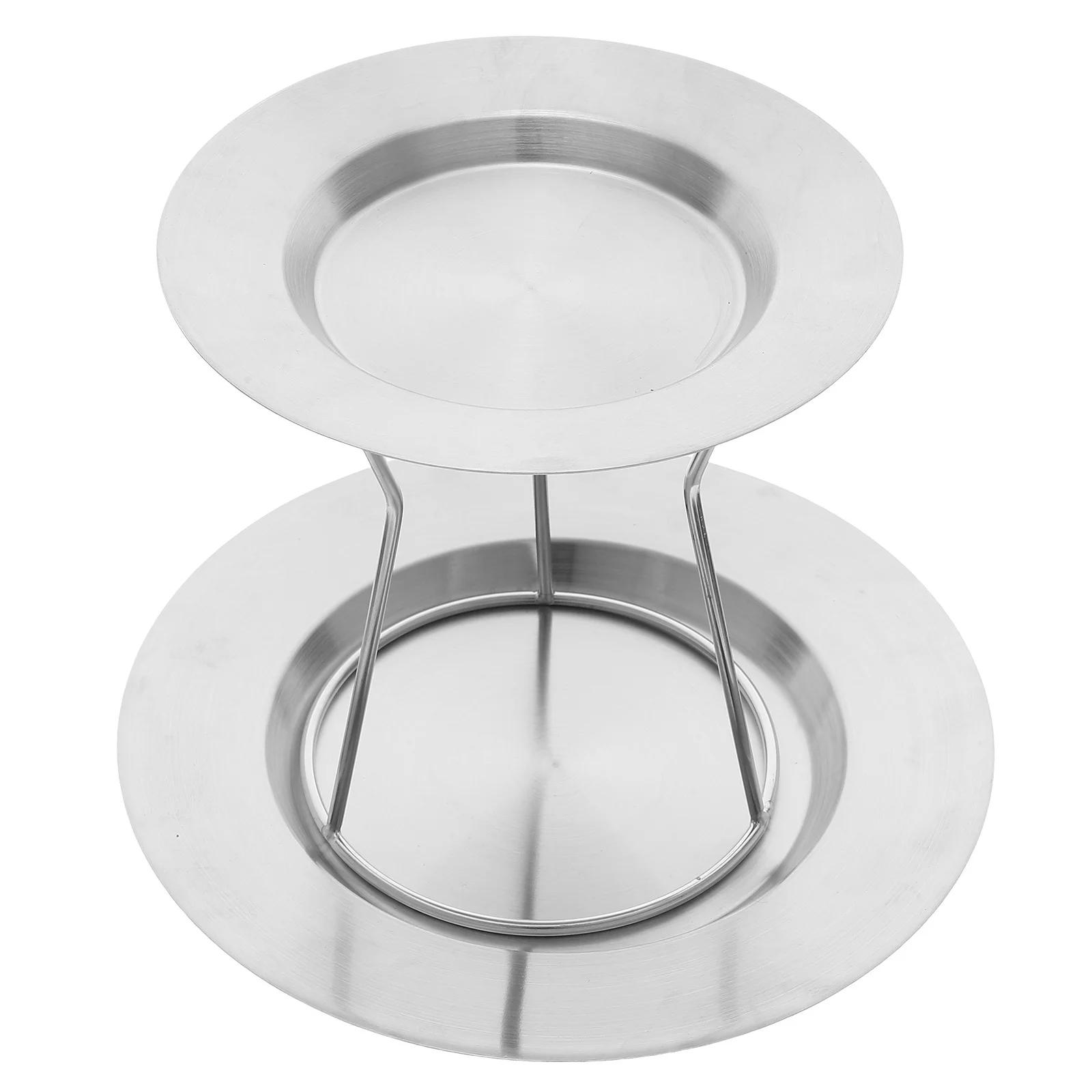 

1Set Seafood Display Stand Double Layer Stainless Steel Tower for Buffet Oyster Sushi Shrimp Crab Serving Tray 23.8x17.9cm