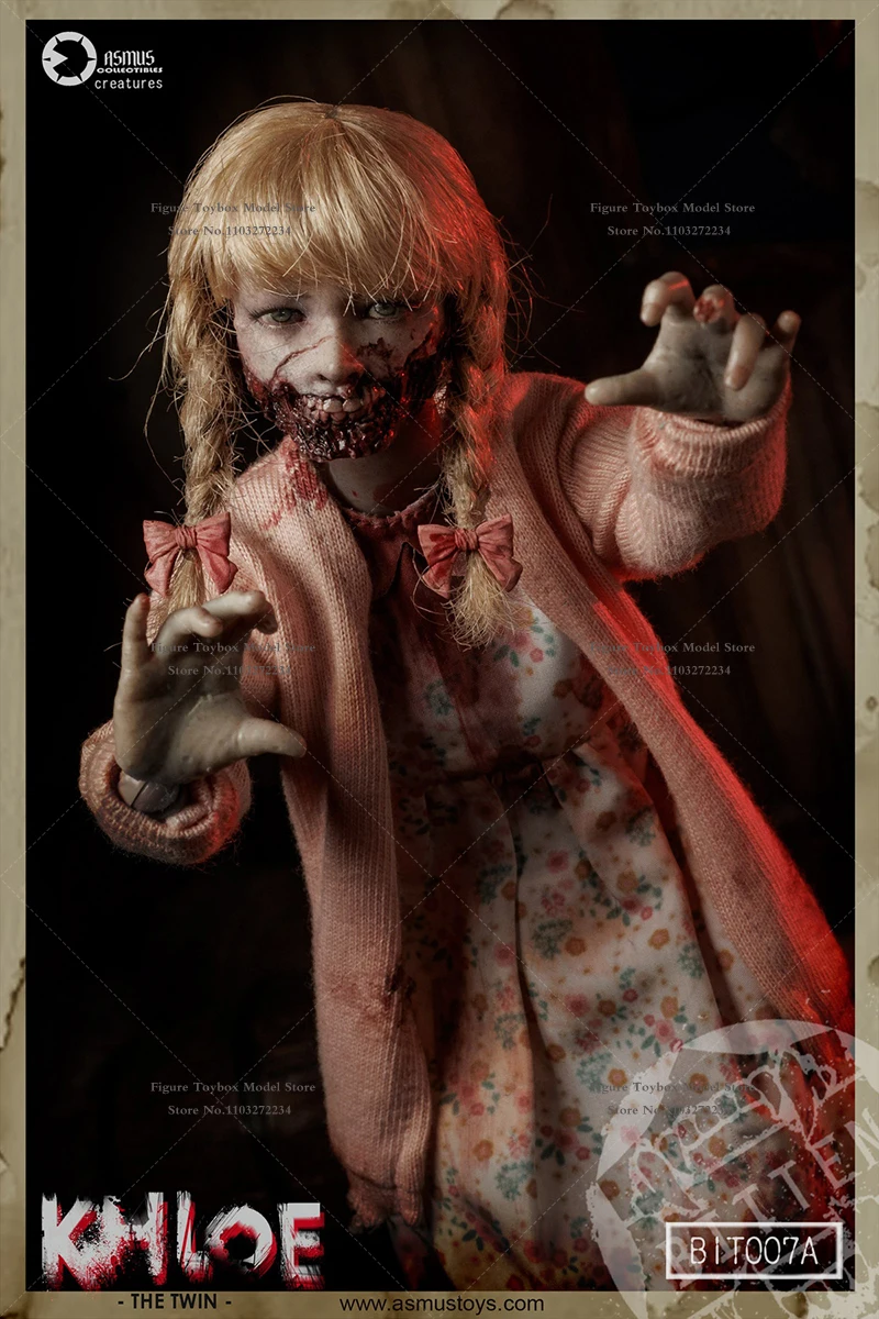 ASMUS TOYS BIT007A Chloe BIT008A Katty 1/6 Sangramento Zombie Girl Action Figure Pano de Sangue Móvel 12 "Conjunto Completo Modelo de Soldado