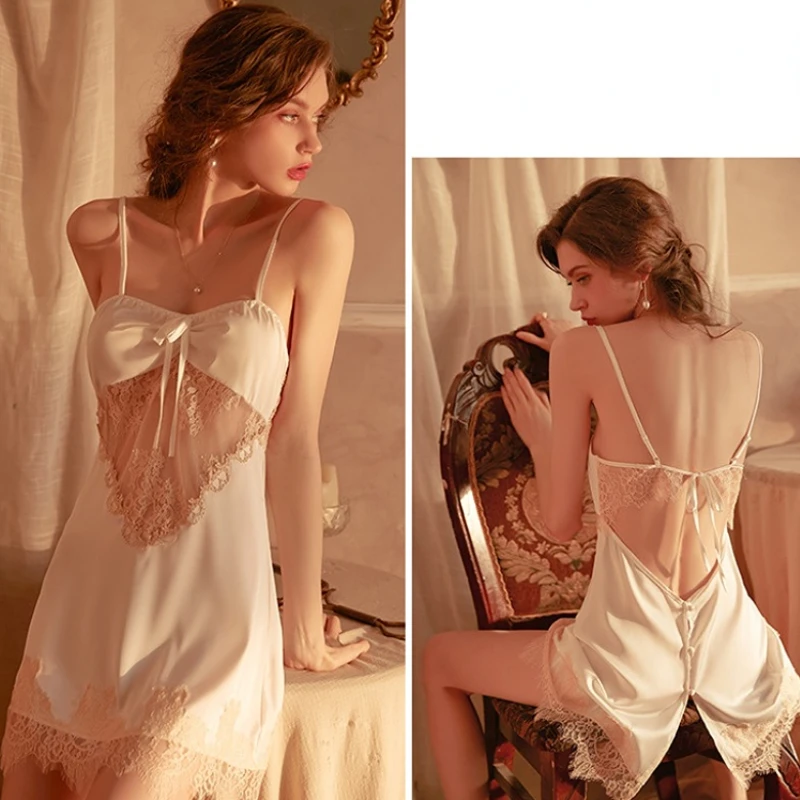 Robe de nuit sexy sans dos