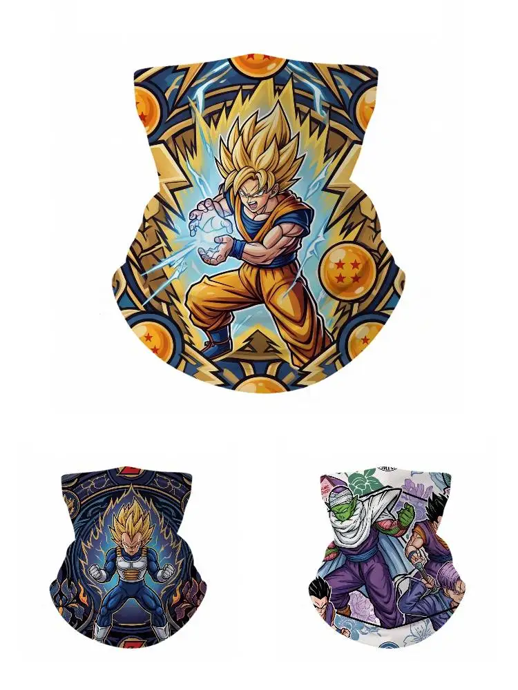 dragon ball son goku UPF50+ Ice Silk Neck Gaiter Full Face Mask Cycling Motorcycle Fishing Breathable Sun Protection Face Cover