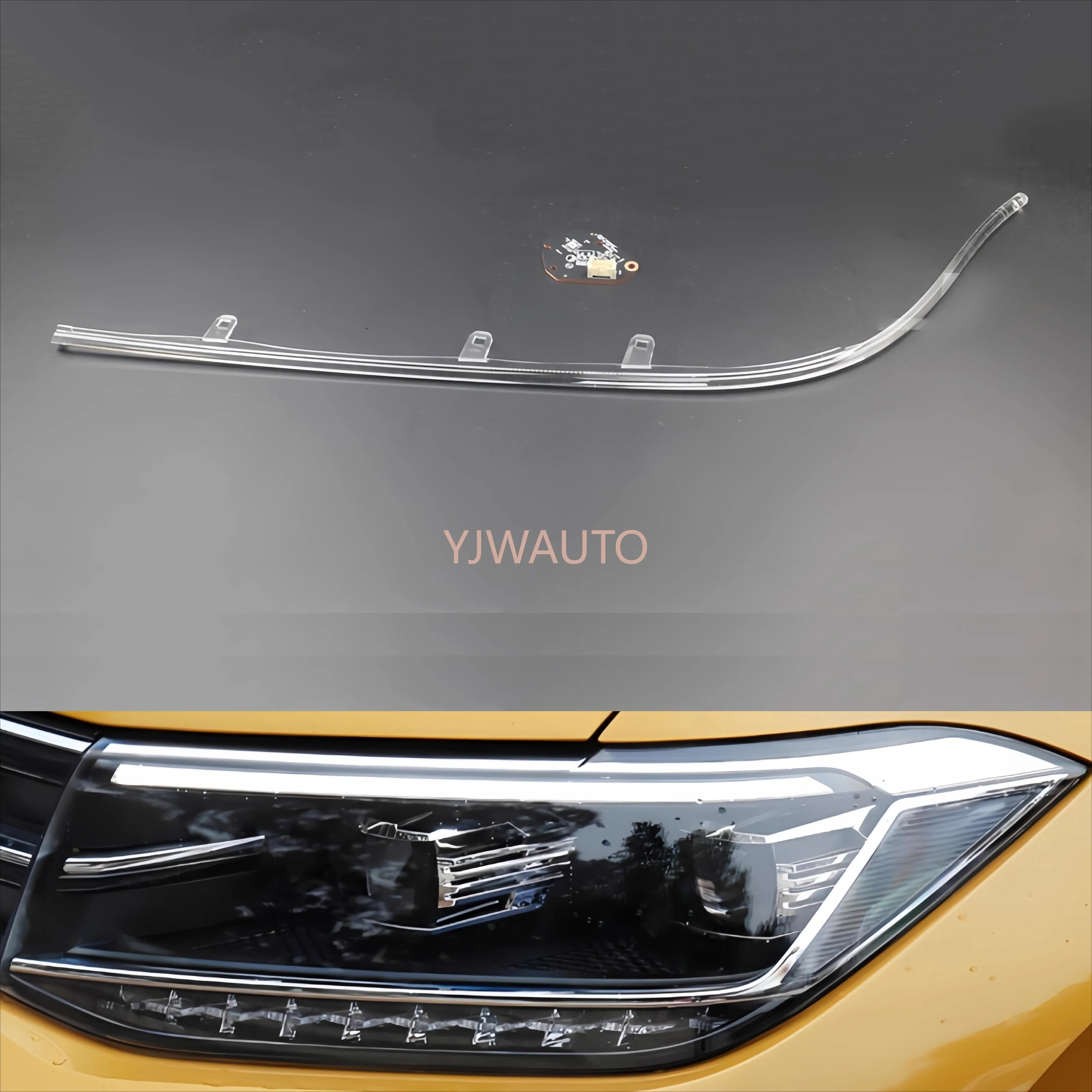 

For VW T-Cross Tacqua 2020 2021 2022 Headlight Bulb Car DRL Bar Daytime Running Lights Guide Strips Auto Headlamp Light Source