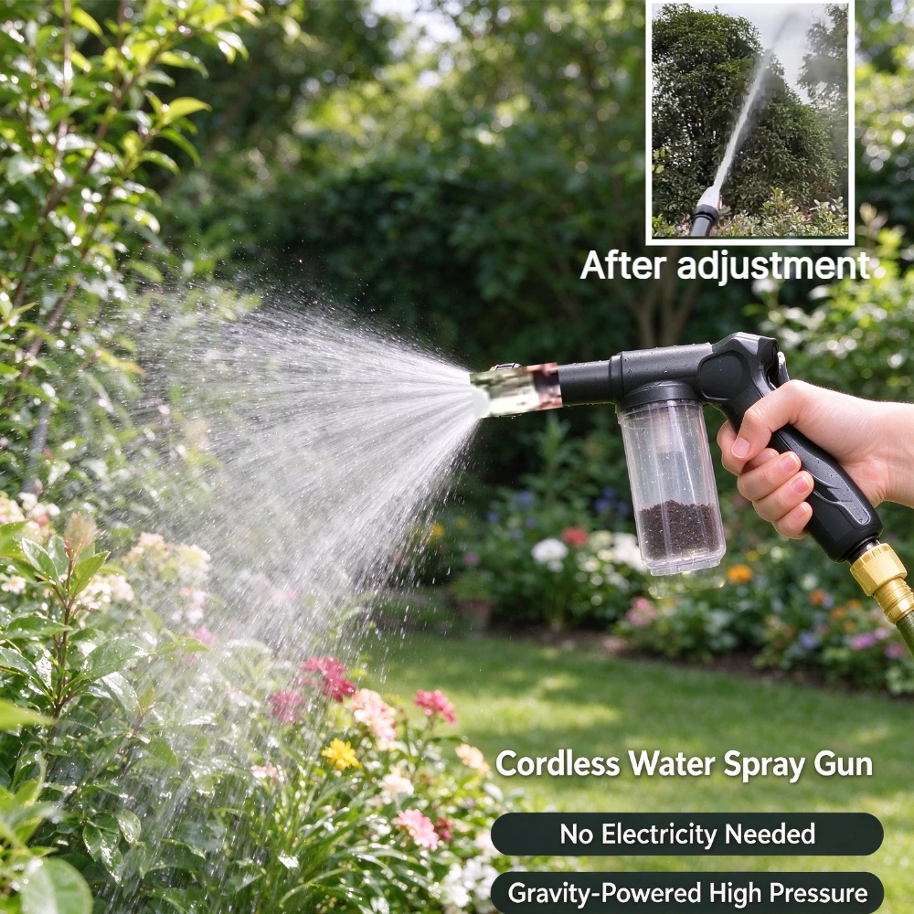 No Electricity Required High Pressure Water Gun with Fertilizer Tank Multifunctional Sprayer for Items Washing Garden Use