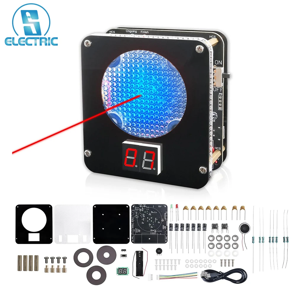 

DIY Dry Fire Laser Training Target Soldering Project Laser Shooting Game Machine Electronic Assembly Kit Fun STEM Kit for Adults