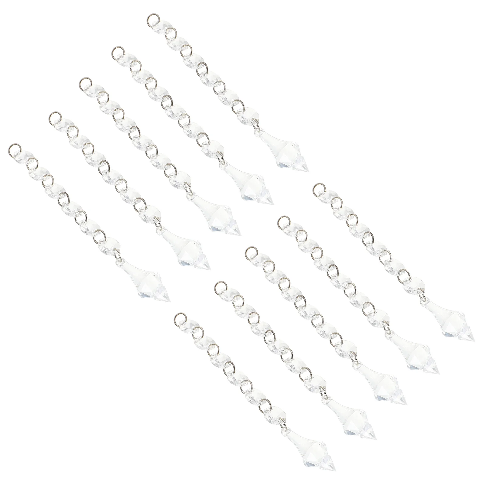 

20Pcs Clear Octagon Crystal Drops Hanging Pendant Decoration for Lamps Windows Chandeliers Car DIY Accessories