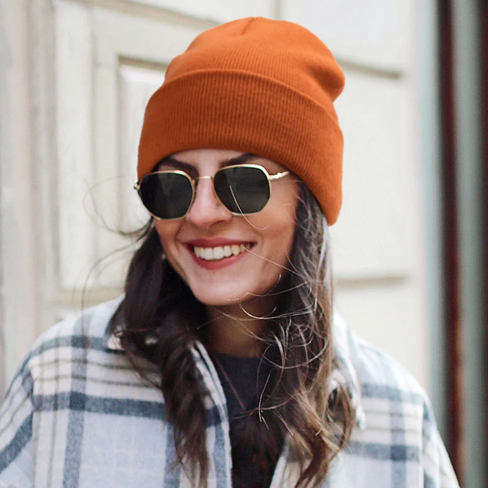 قبعة صغيرة متماسكة أساسية قابلة للطي للجنسين - قبعة شتوية كلاسيكية للرجال والنساء، قبعة مضلعة دافئة للخريف والشتاء