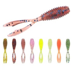 Angeln Weiche Rockfish 10 stücke/los 0,4g 35mm Twin Schwanz Künstliche Wobbler Ozean Rock Silikon Shad wurm Köder