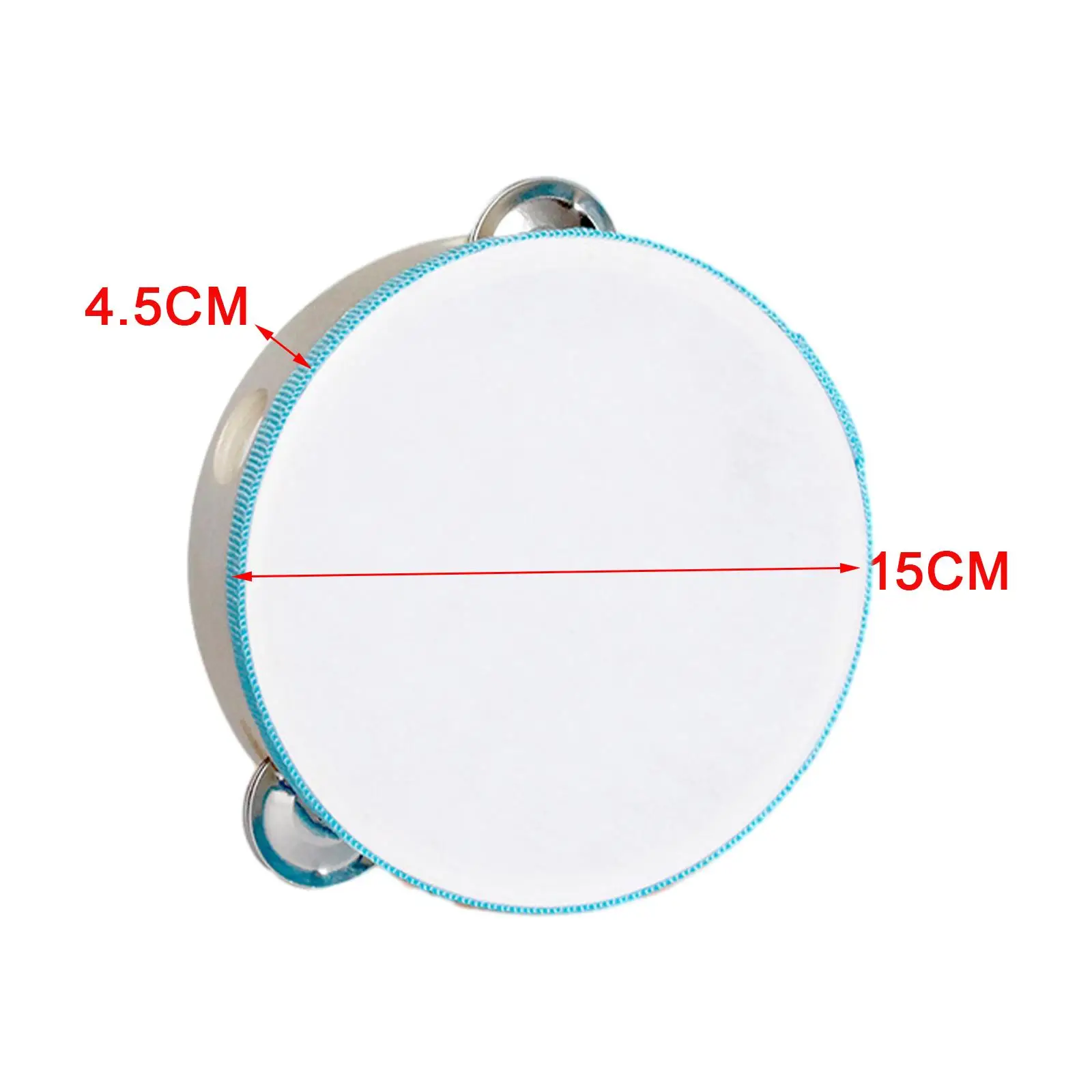 Tambor de pandereta de madera, pandereta de doble fila, tambor de mano, campana de Metal, percusión para niños, niños, KTV, fiesta de adultos