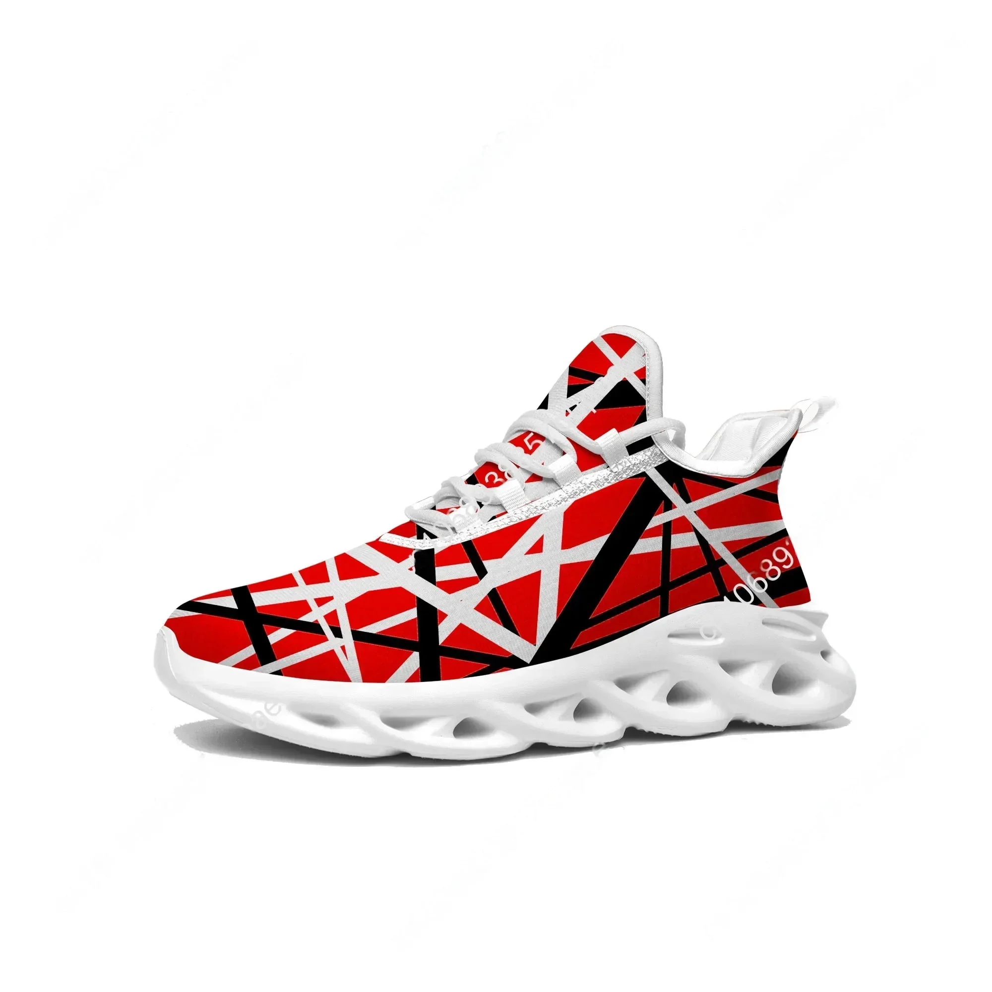 Zapatillas Deportivas Van Evh 1984 Stripes Halen 5150, Zapatillas Planas de Alta Calidad para Hombre y Mujer, Zapatillas Personalizadas, Calzado Casual Hecho a Medida
