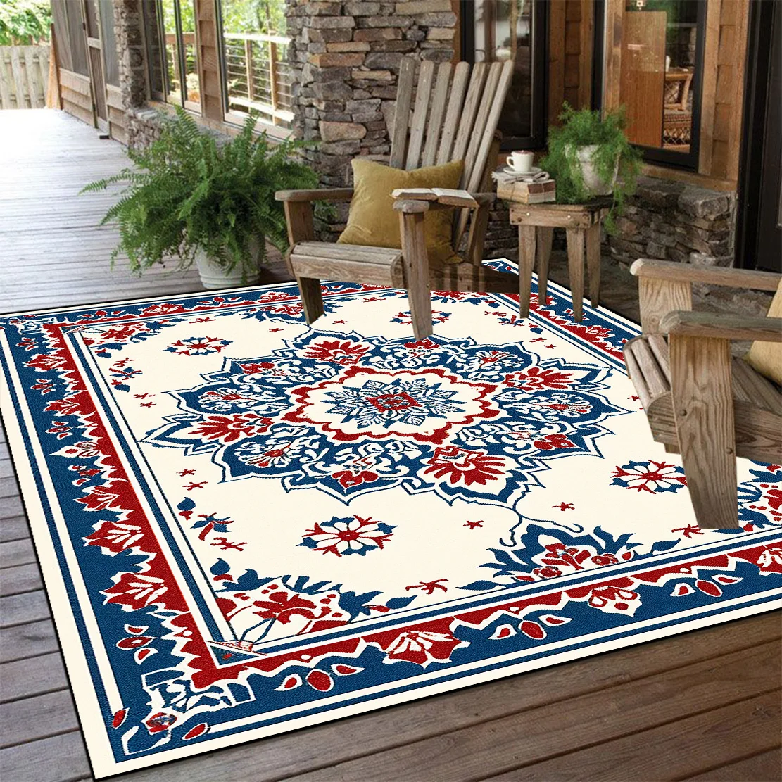 Vintage Persian Rugs for Living Room Decoration Home Coffee Table Anti-slip Soft Floor Mat Bedroom Lounge Carpet Alfombras Kовер