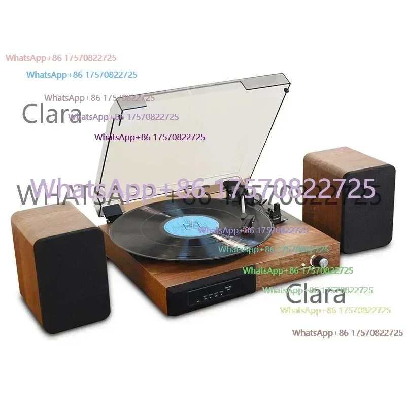 Super Value Factory StoreMZL-CP03 Retro Record Player Vintage Gramophone 3-Speed LP Turntable Bookshelf Speakers BT5.0 AUX-in Li