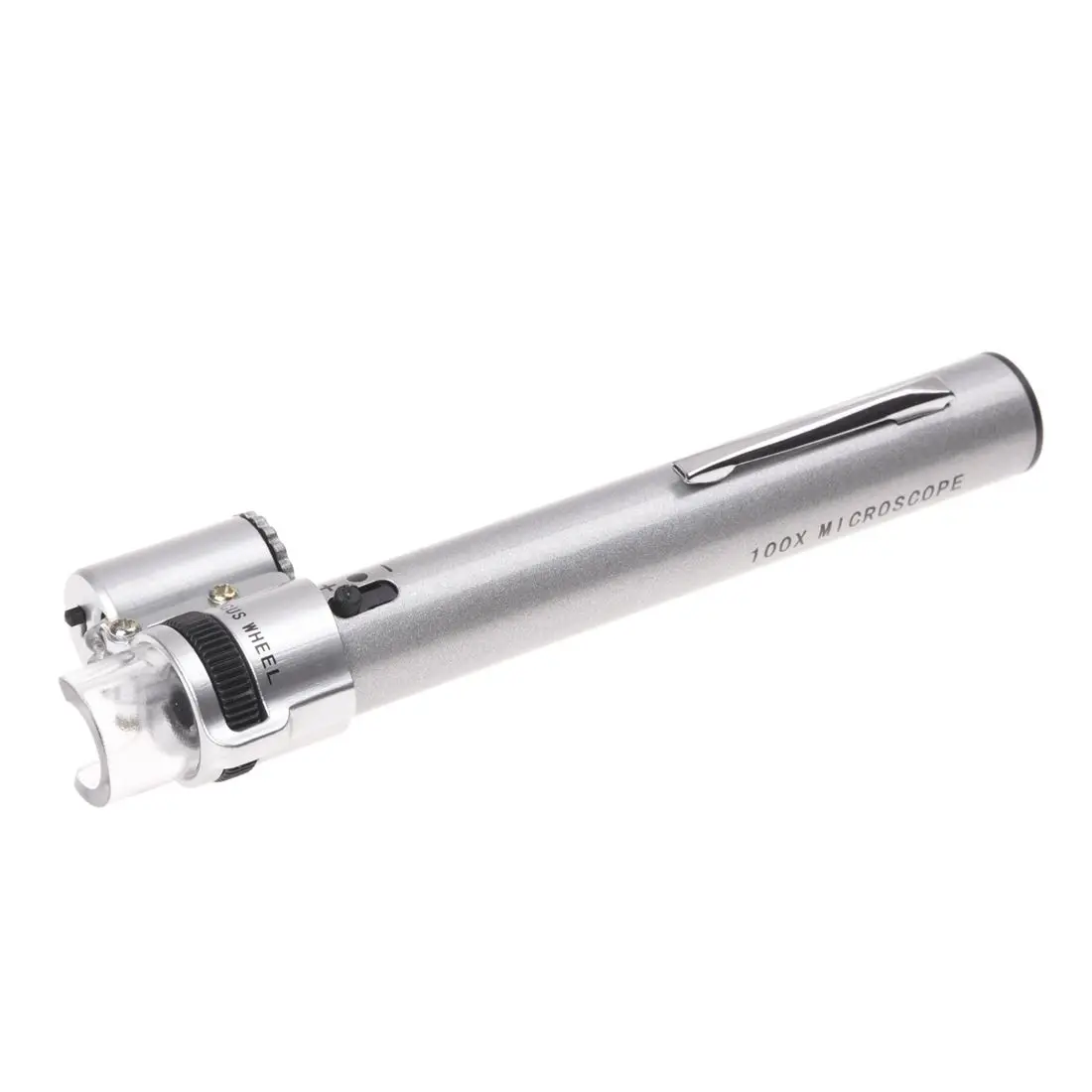 AT16 100X Jewelry Gem Handheld Pocket LED Lights Miniscope Loupe Magnifier Pen Zoom