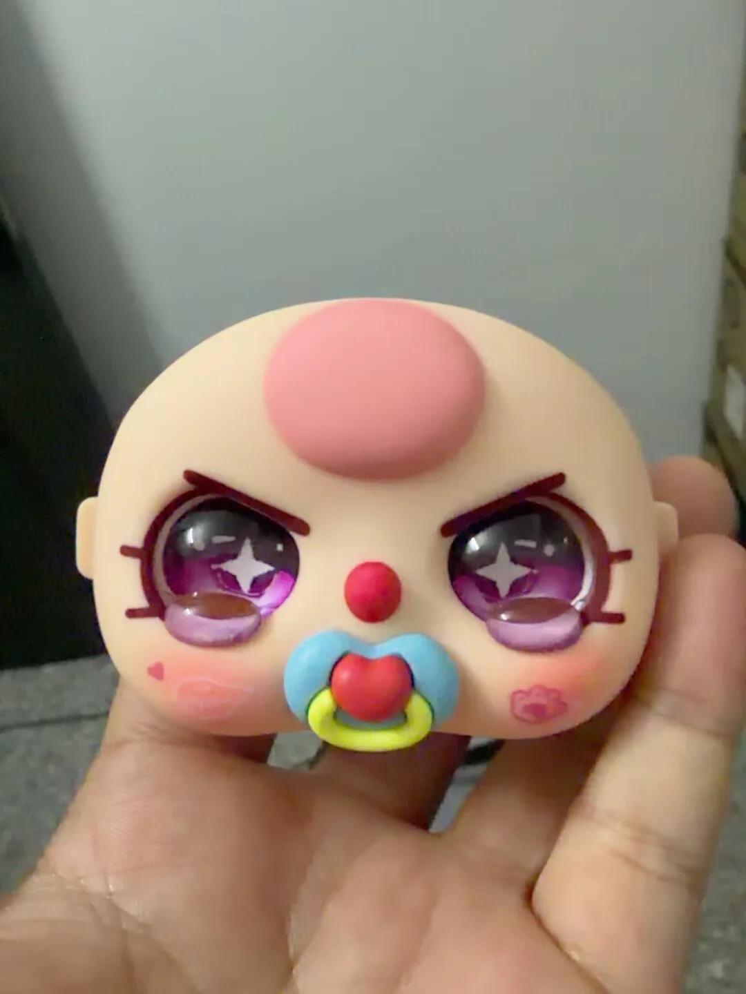 

M In Stock Baby Three 100% / 200% Doll Vinyl Face Shell & Sand Eyes With Replacement Shell Pacifier High Quality